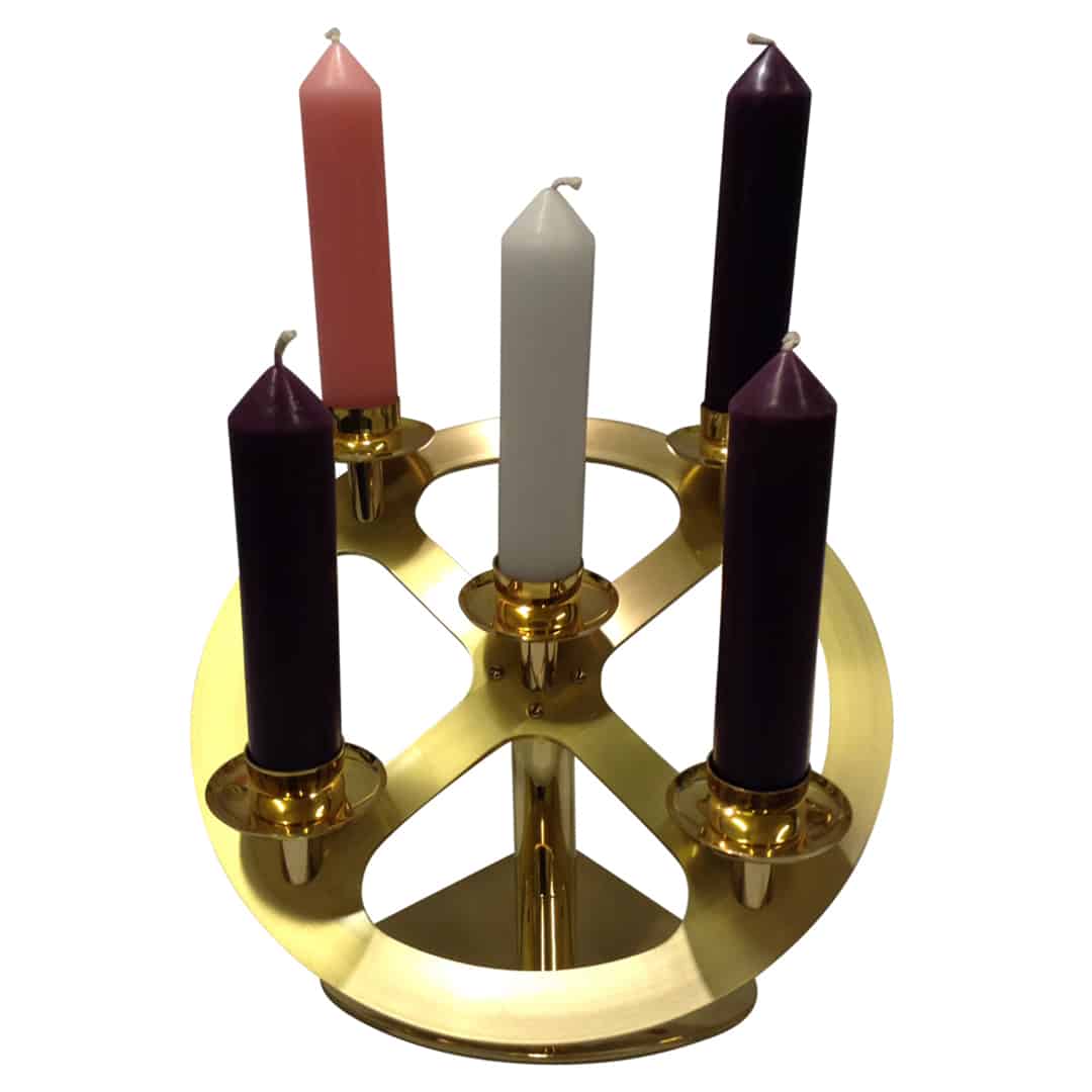 Tabletop Advent Candlestand - Brass