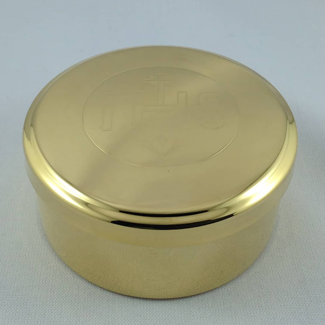 Gilt Bread Box with IHS Design