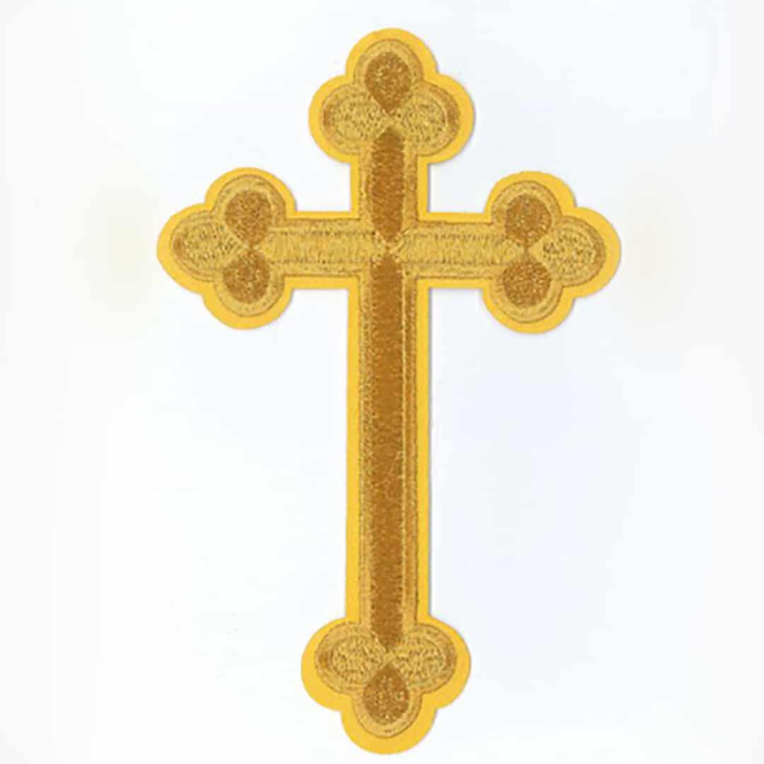 Budded Latin Cross Gold 6 x 3"