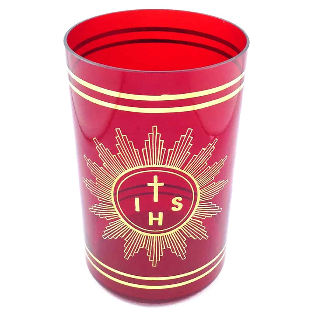 Ruby Sanctuary Glass with IHS Symbol - Small - Image 2