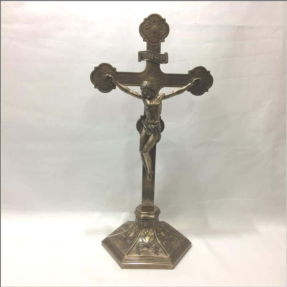 Standing Crucifix Bronze Coated - Image 29