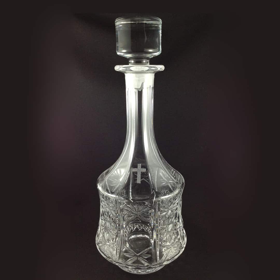 "The Venetian" Crystal Decanter Style Cruet with 1litre Capacity - 30cm Tall