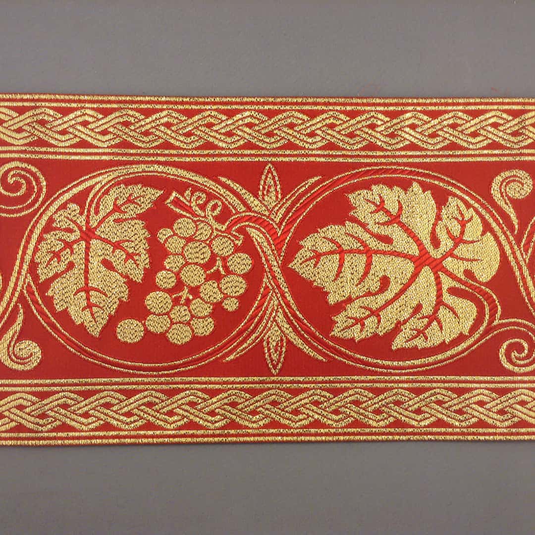 Orphrey (170mm) Eucharist - Red