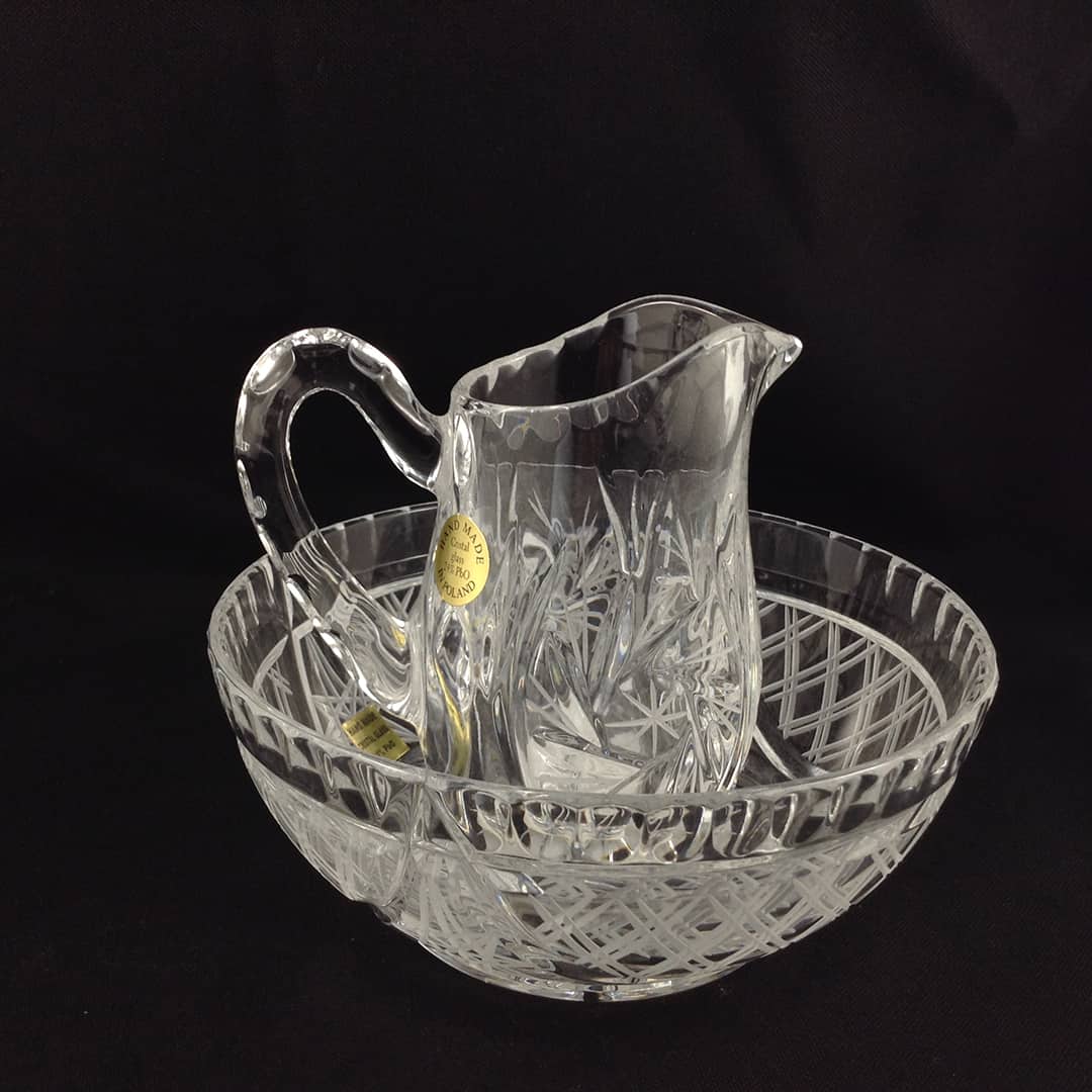 Lavabo Set Cut Crystal - Jug 10cm tall