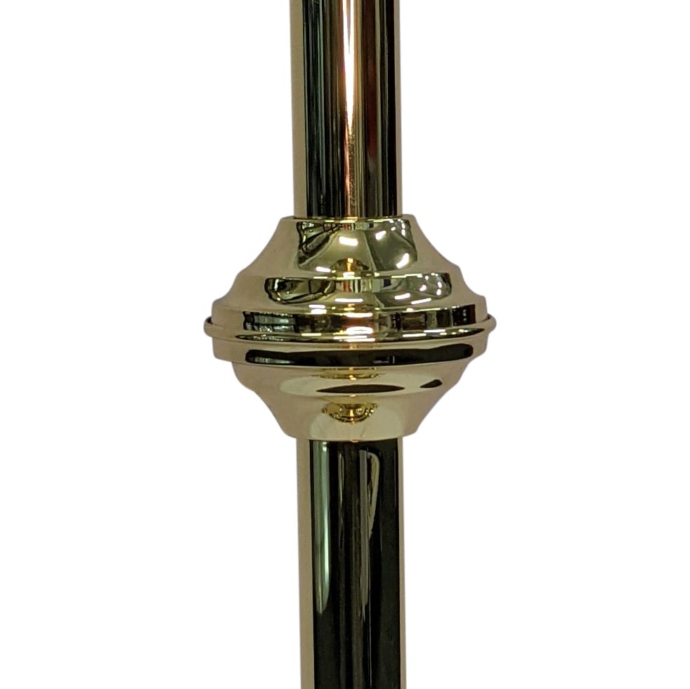 Paschal Candlestand with Straight Stem - Brass (1mtr Tall with 3" Socket) - Image 2