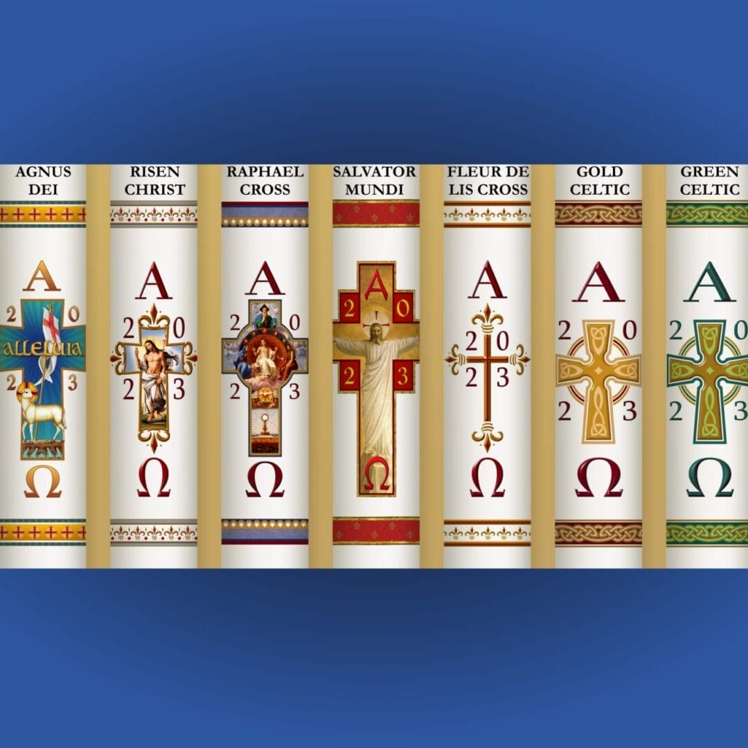 Paschal Candles – Professionally Decorated Designs with Bands