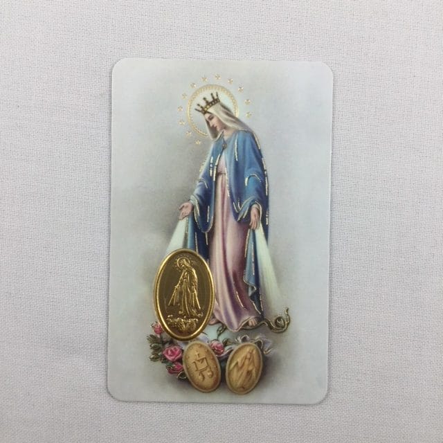 Miraculous Medal embossed Card
