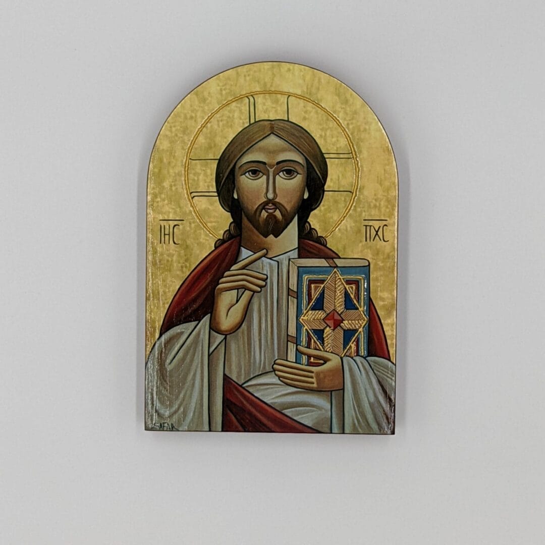 Coptic Icon Christ the Preacher 19x13cm
