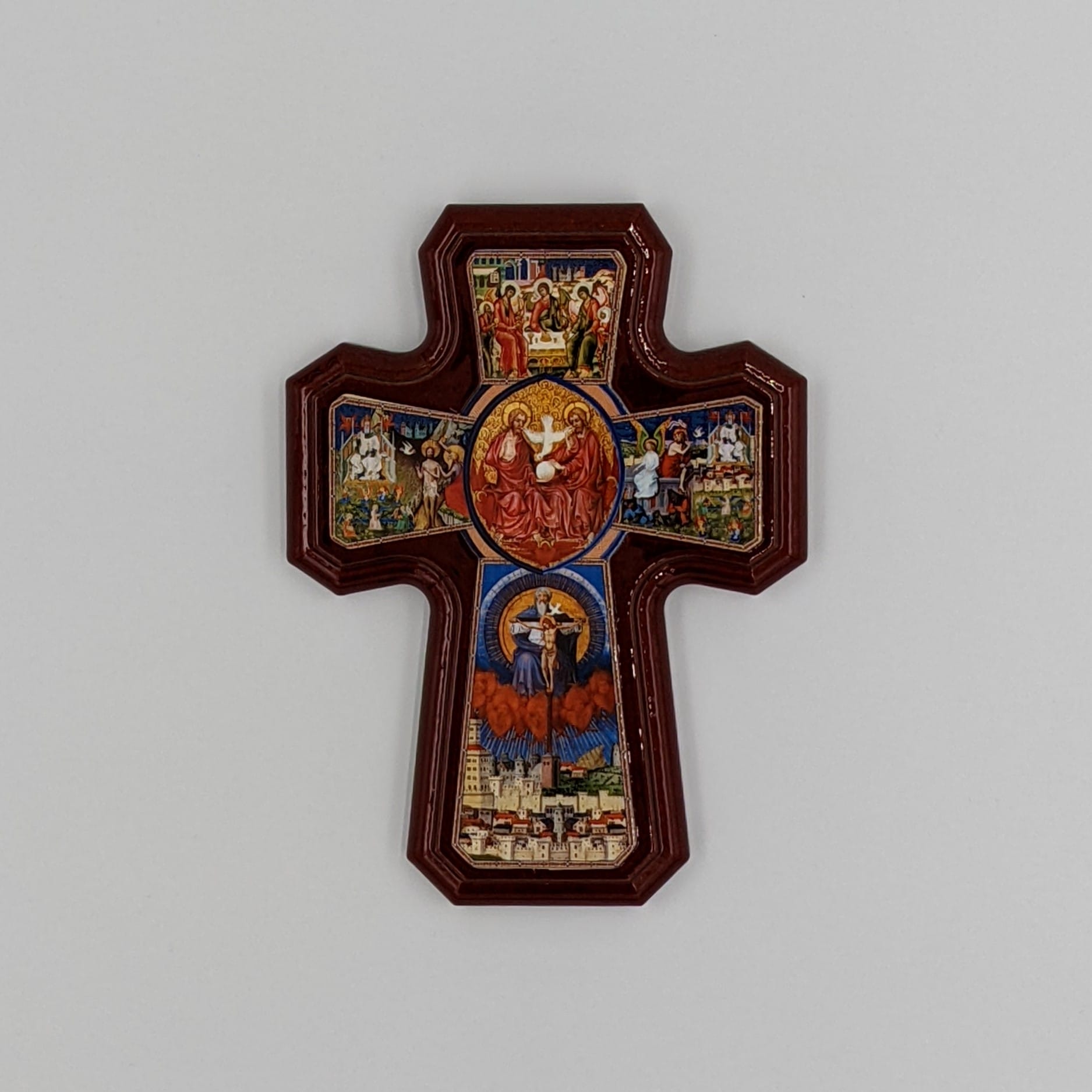 WALL CROSS TRINITY ICON WOOD 17CM X 12 CM