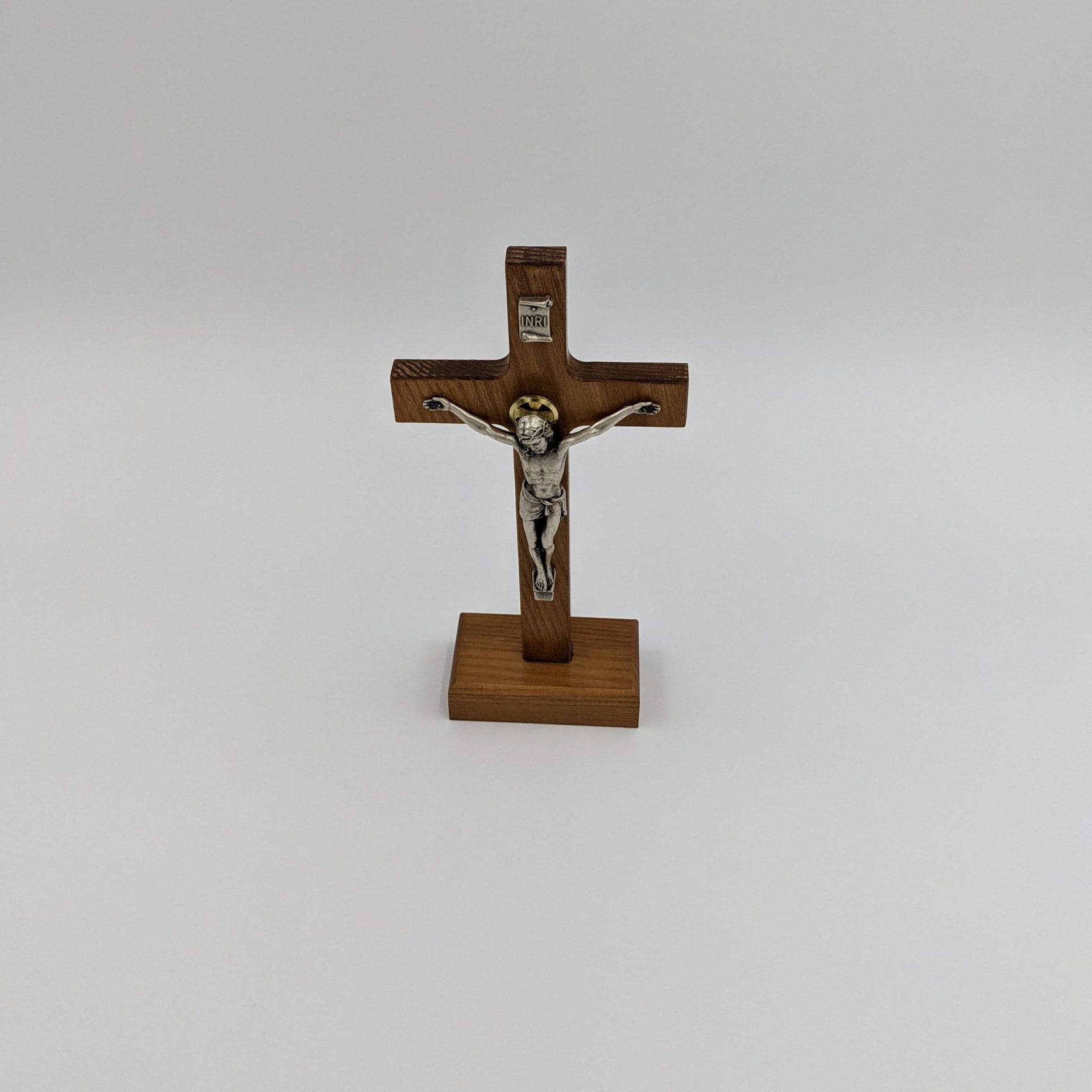Standing Crucifix Walnut 8" - Image 2