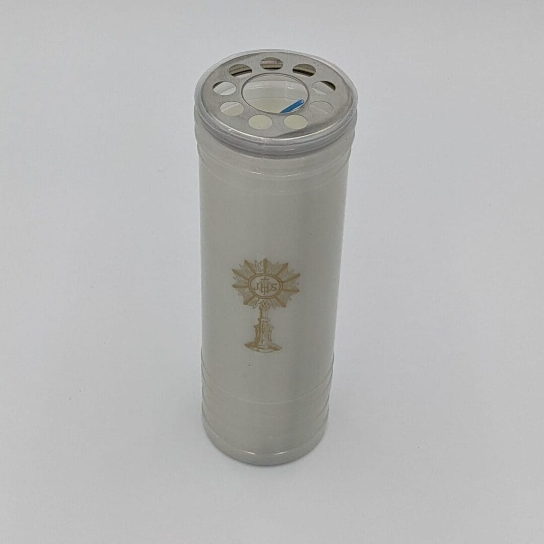 White Devotional Candle Monstrance design