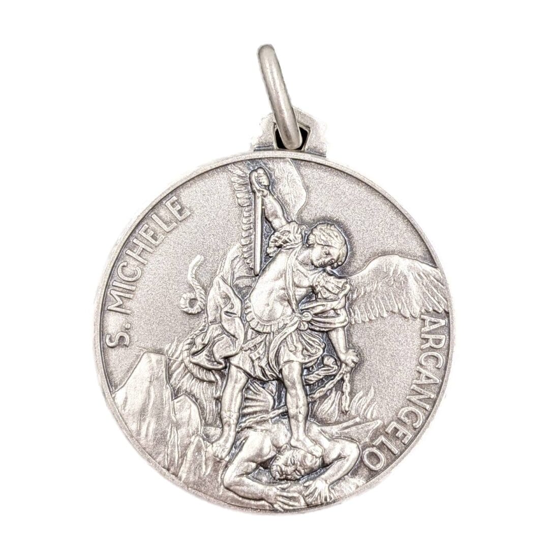 ST MICHAEL CIRCULAR MEDAL S/S 30mm