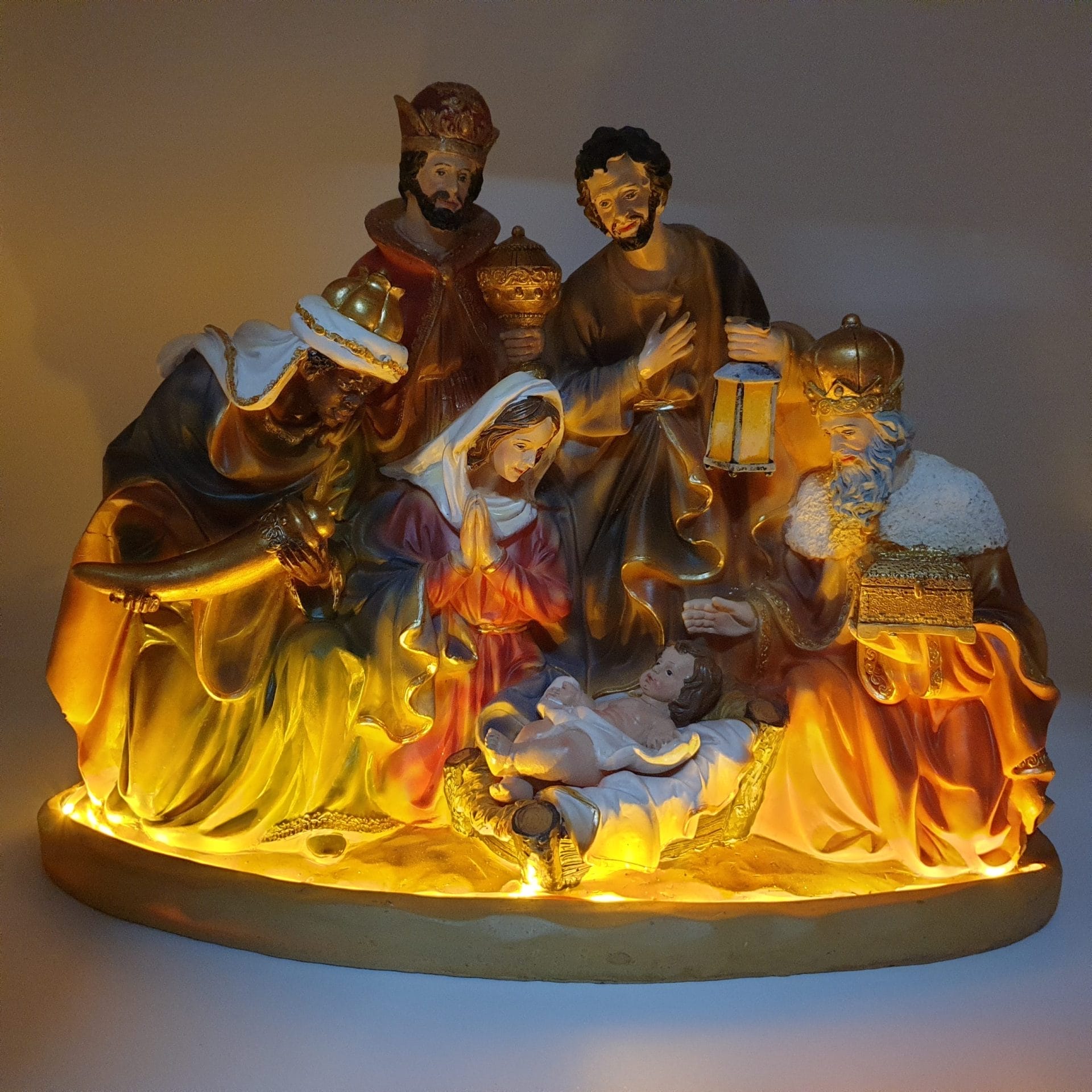 One Piece Nativity Scene with Lights - Image 2