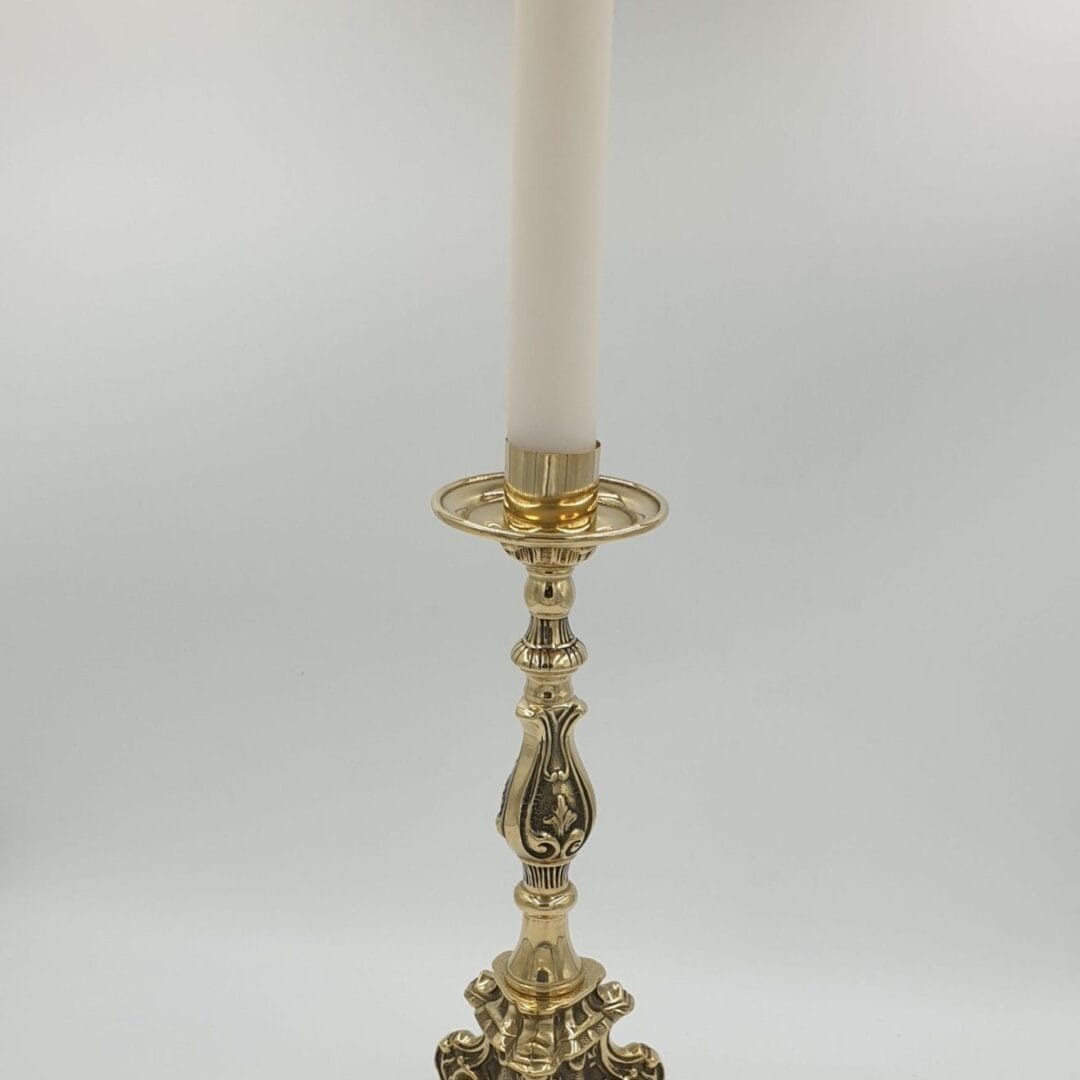 Brass Candlestick 39cm Tall