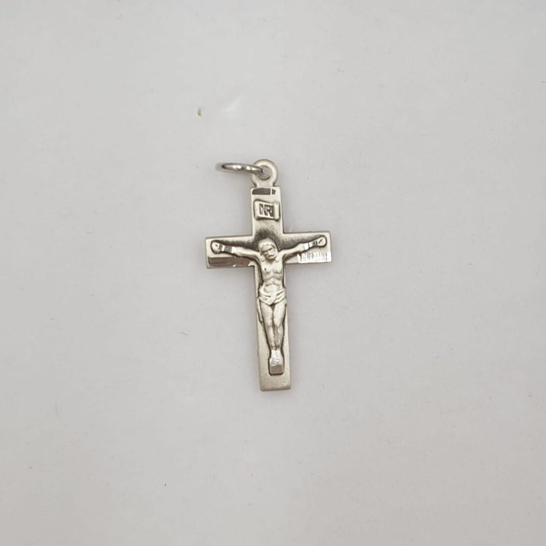 Sterling Silver Engraved Crucifix 2.2cm x 1.4cm