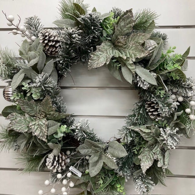 Advent Wreath Frosty Pine 65cm