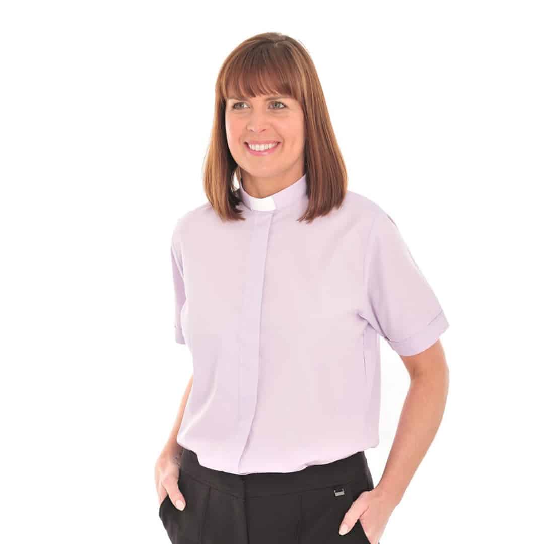 Women’s Clergy Shirt Long Sleeve with Slip-in Collar - Image 7