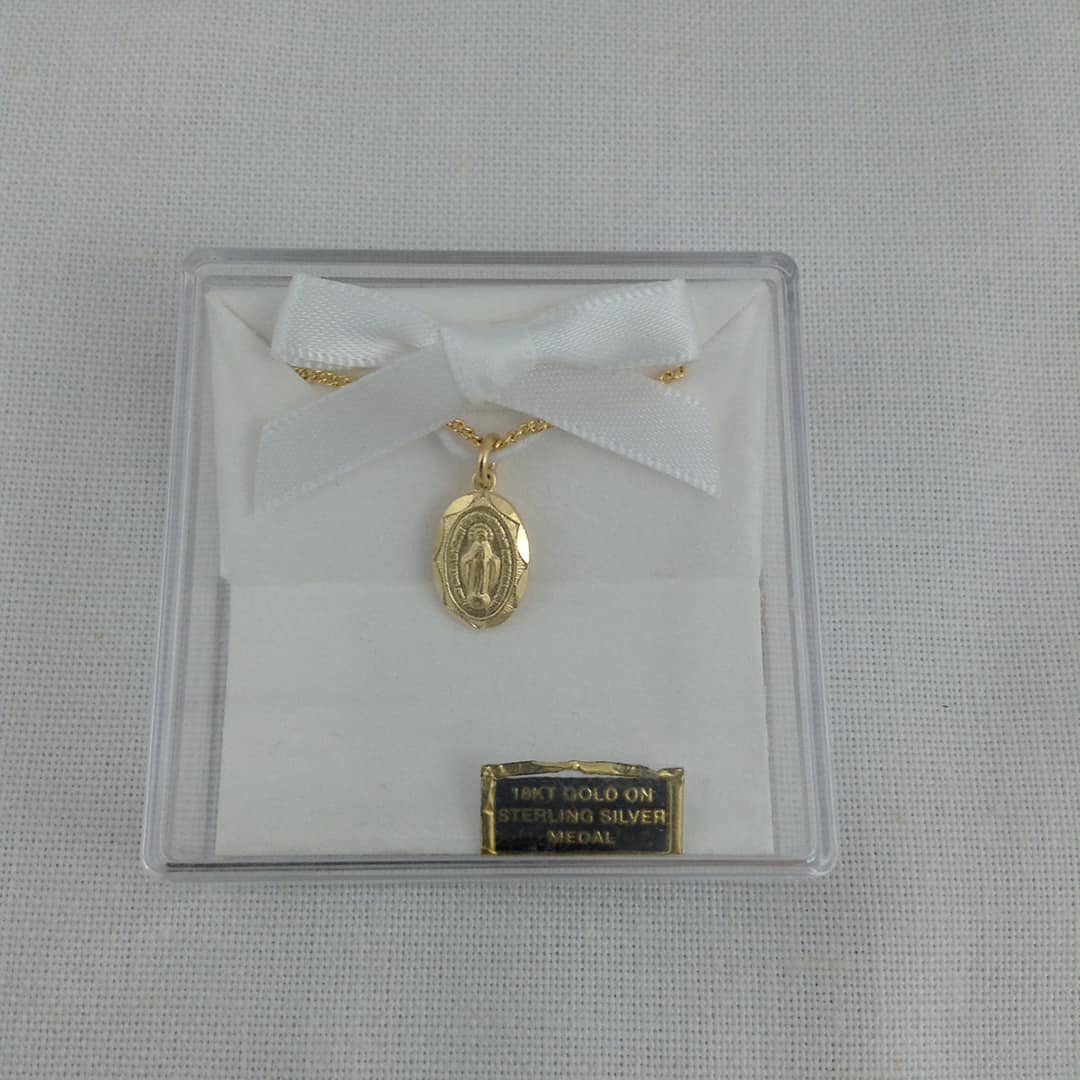 BABY MIRACULOUS MEDAL GP S/S 13" CHAIN