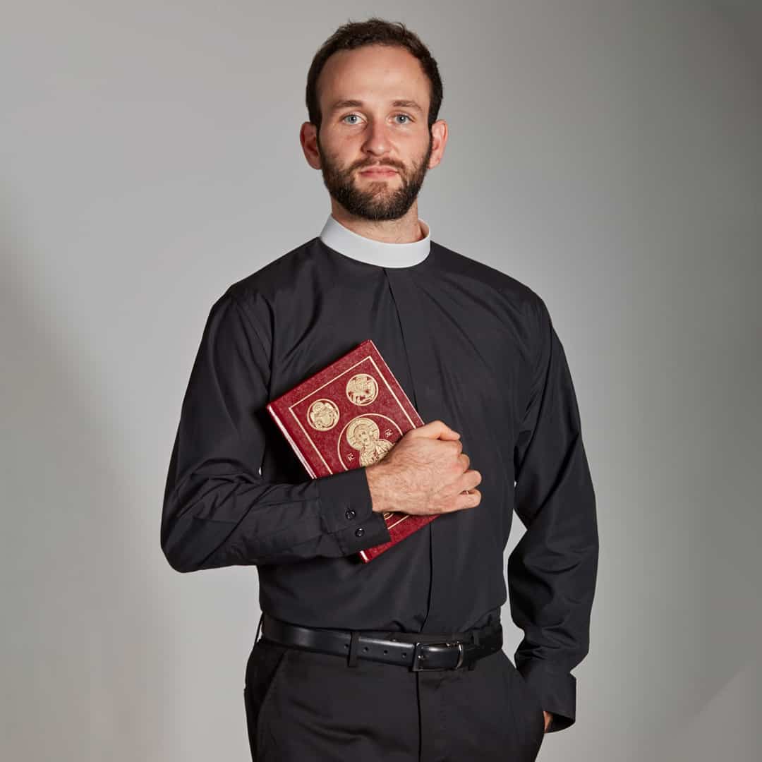 Plain Neckband Shirt Long Sleeve - Hammond and Harper