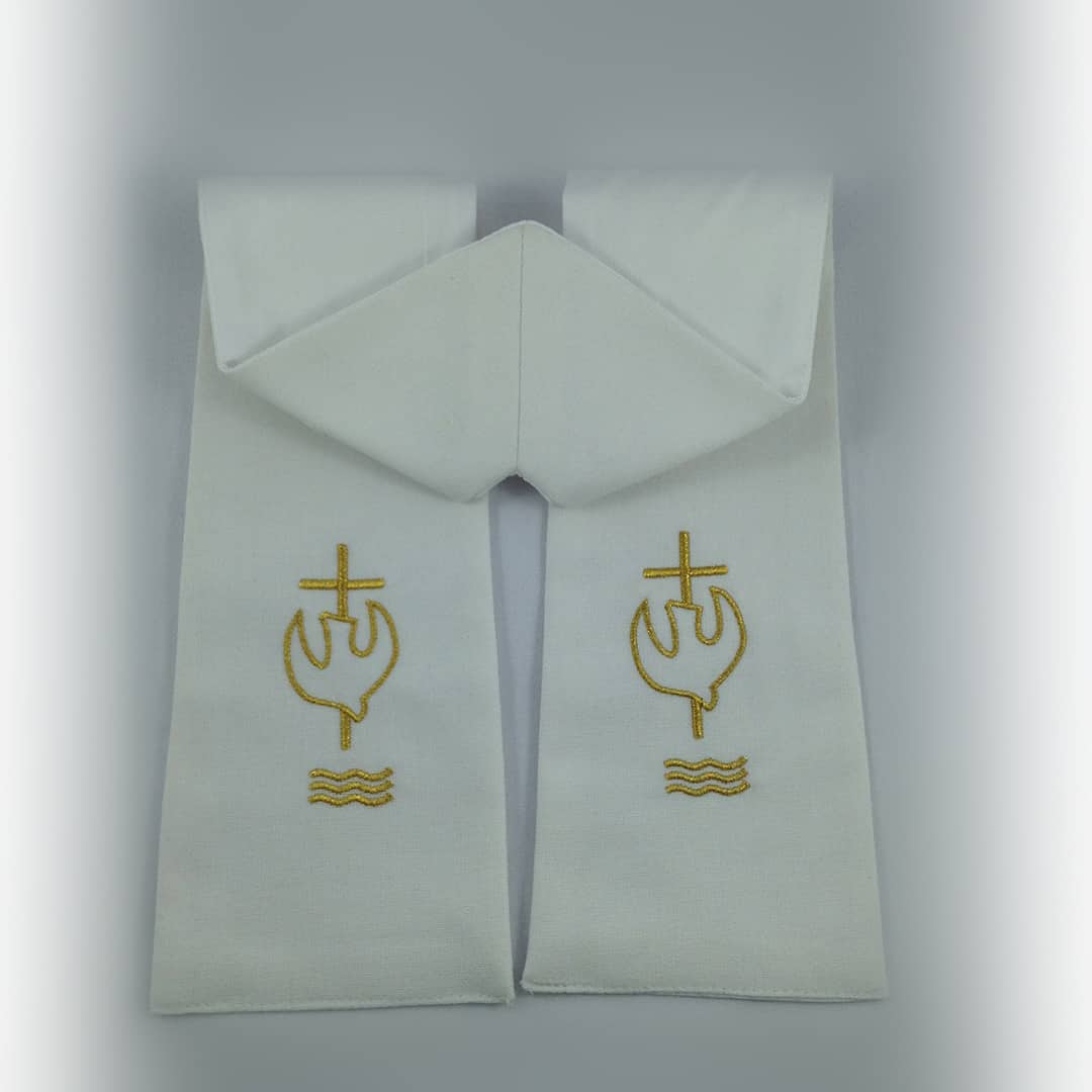Baptism Stole - Linen Look