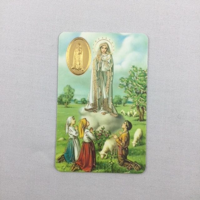 Our Lady of Fatima Embossed Card