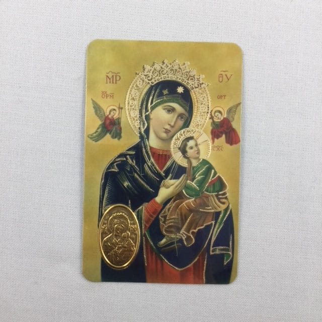 Our Lady of Perpetual Help Embossed Card