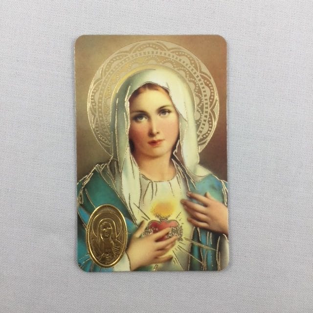 Immaculate Heart of Mary Embossed Card