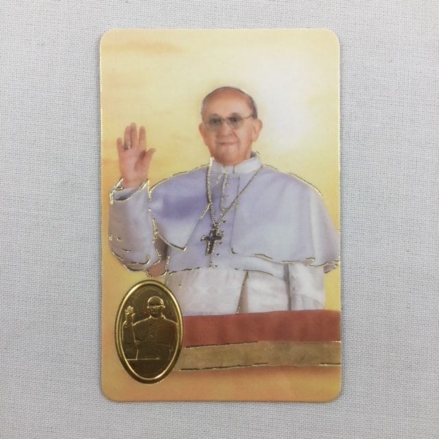 Pope Francis Embossed Card