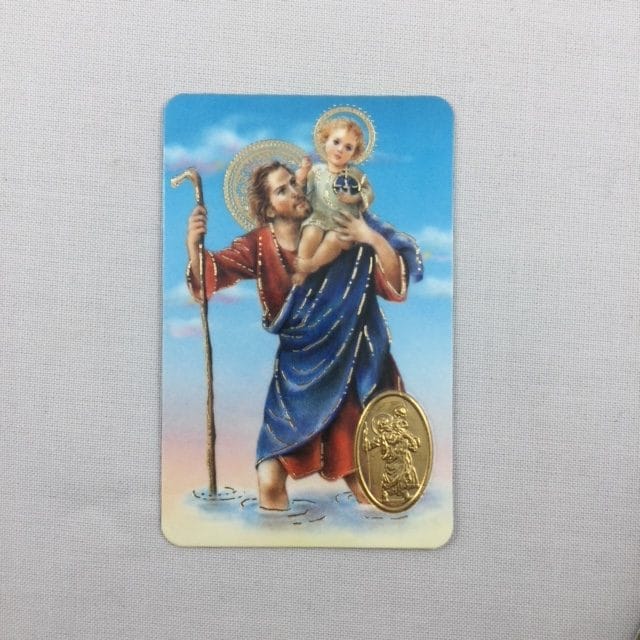 St Christopher  Embossed Card
