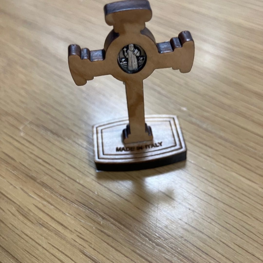 Miniature St Benedict Crucifix for Desk or Bedside Table - Image 2