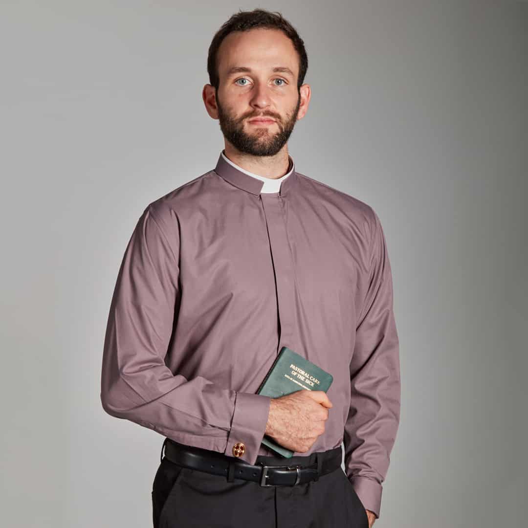 Dress Shirt with Tonsure Collar and Double Cuffs Hammond and Harper